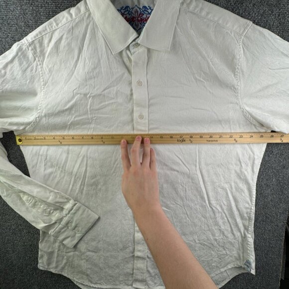 Robert Graham White Long Sleeve Button Up Shirt Men Size 2XL Floral Classic Fit - Picture 5 of 16